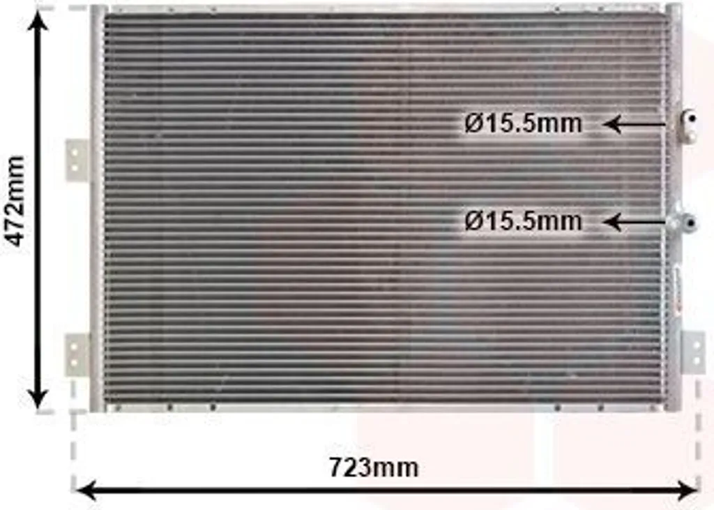 Condenseur VAN WEZEL 53005277 pour TOYOTA HIACE IV Fourgon LXH1 RZH1