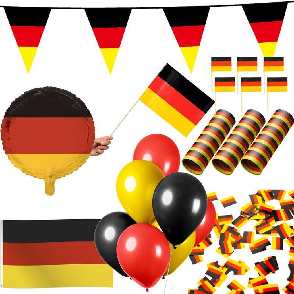 Deutschland Party Deko Set 353 tlg. Partyset Partydeko Produktbild 