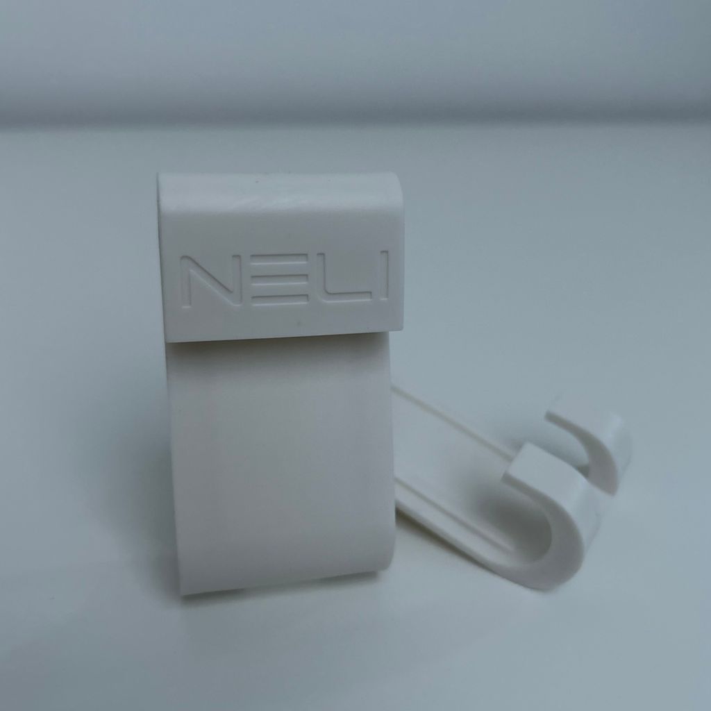 NELI 2er-Set Haken für Glaswand, Duschwand, Glastür, Duschkabine (Duschhaken, Türhaken, Reisehaken), Farbe: weiß