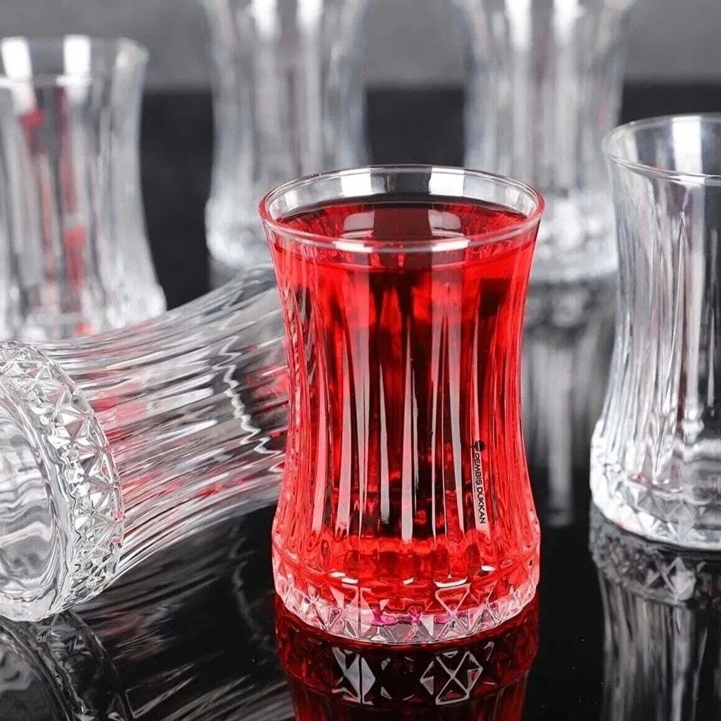 CiCi HOME Favori Turkse theeglazen set Crystal Look 12-delig 155 ml