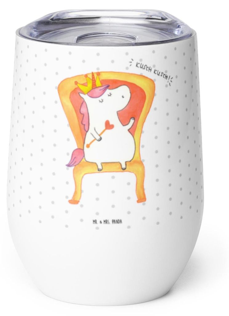 Mr. & Mrs. Panda Thermo Becher Einhorn König - Weiß - Produktbild 