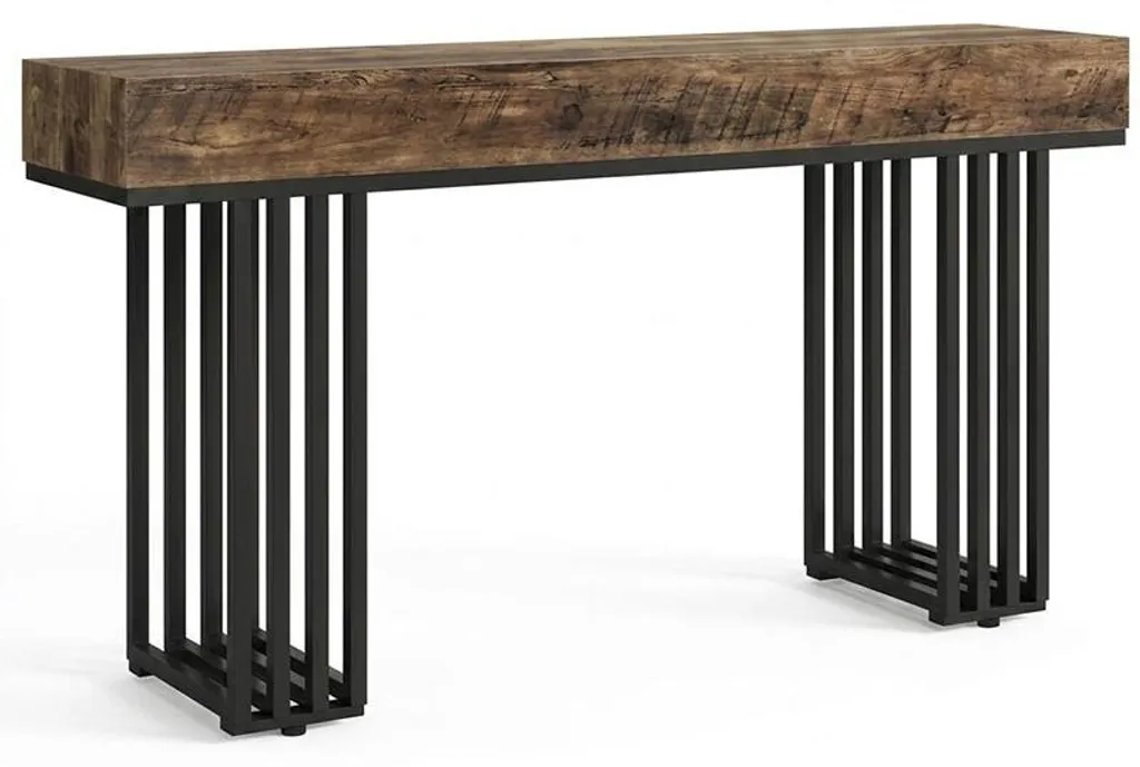 Table d'entrée longue et étroite pour couloir ou derrière canapé