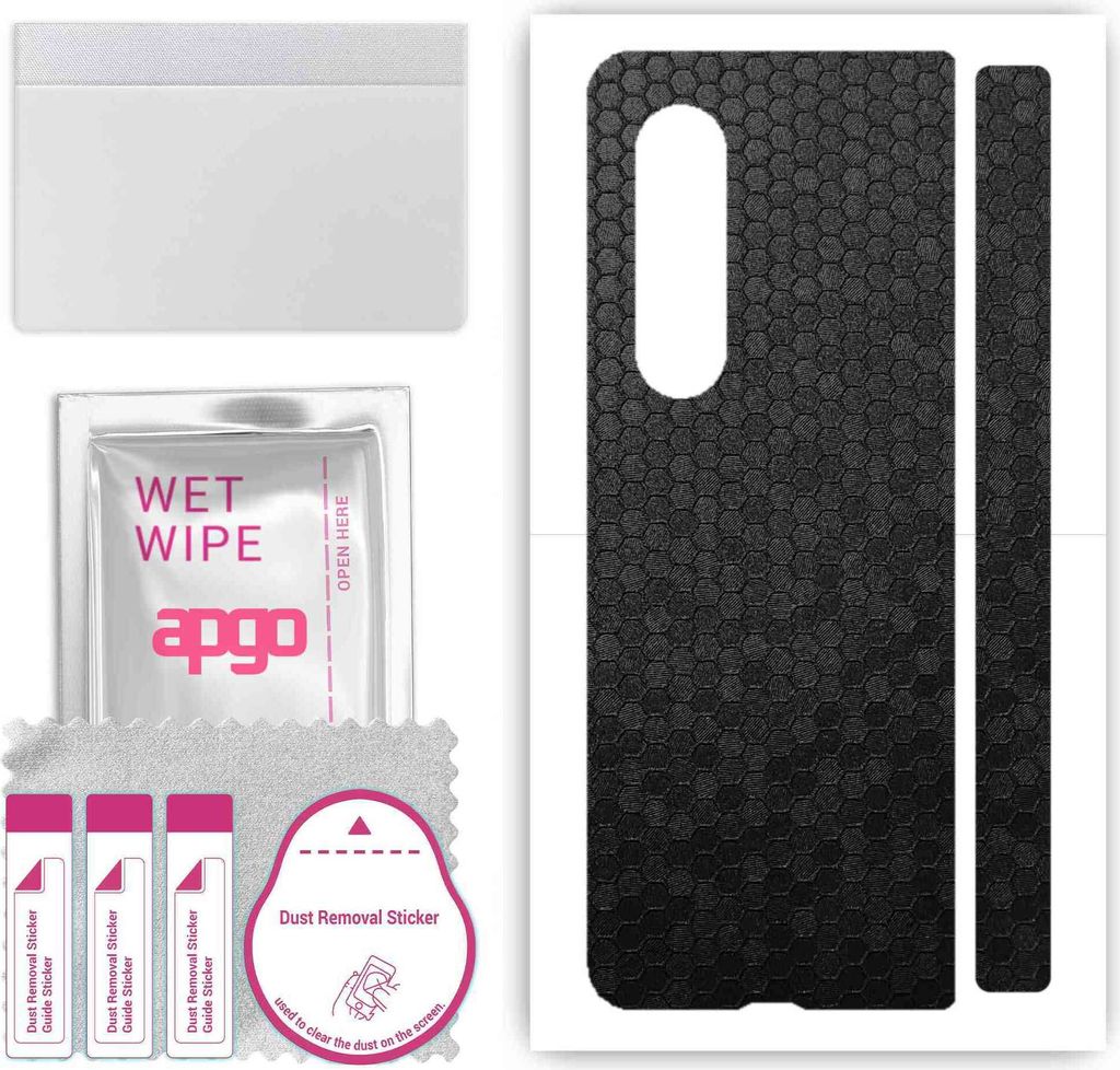 apgo Rückseite Schutzfolie, Skin, kompatibel mit Samsung Galaxy Z Fold 3, Hinten Displayschutzfolie aus Vinylfolie, kratzfest, einfache Montage - ...