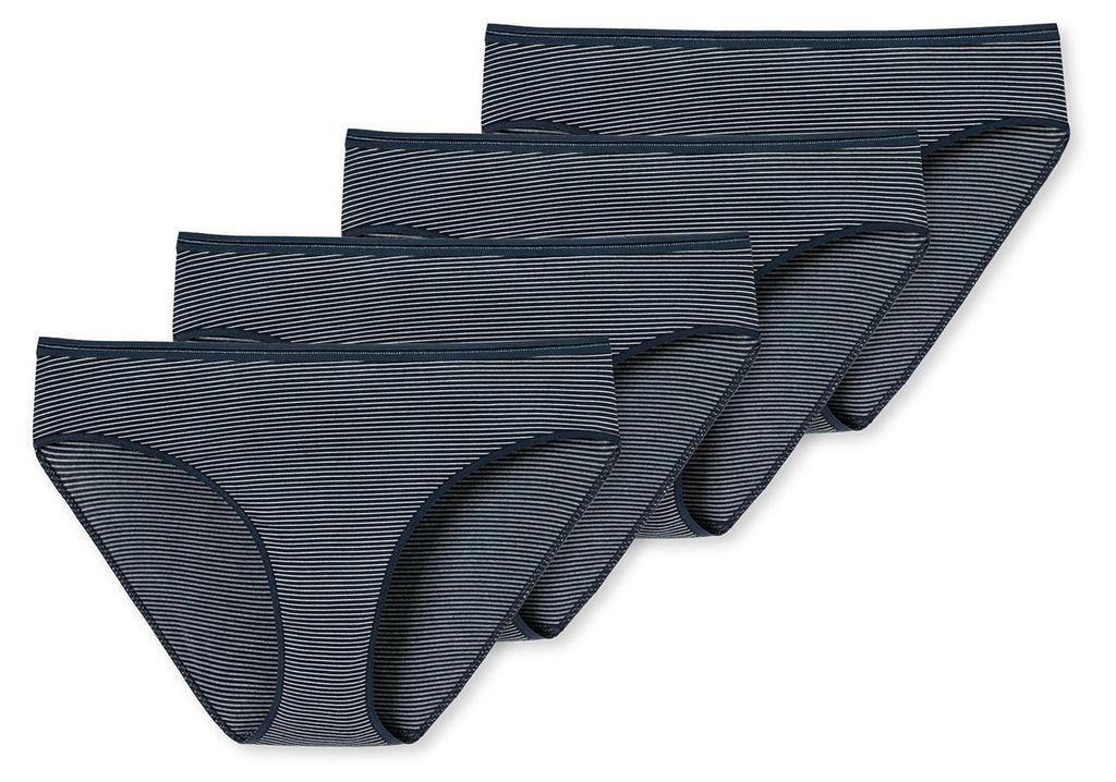Schiesser Damen Tai-Slip 4-Pack Modal Essentials - blau - Größe 40