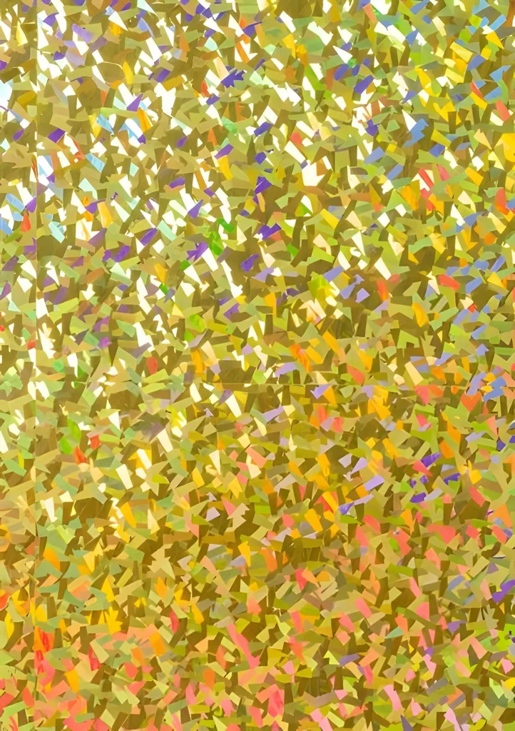 Heyda 204077381 Carton Holographique Prisma 49,5x70cm Or Étincelant