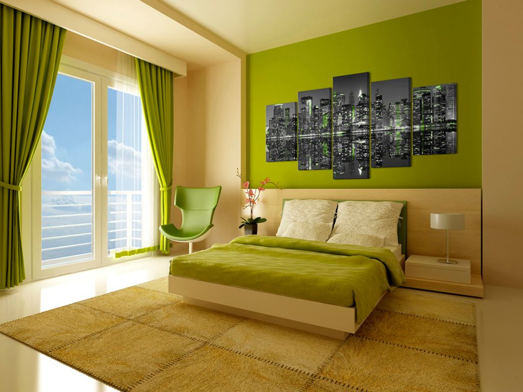 Akustikbild New York 200x100 cm Bilder Akustikschaum Hochleistungsschallabsorber Schallschutz Leinwand 5 tlg Wandbild Raumakustik Schalldämmung 03...