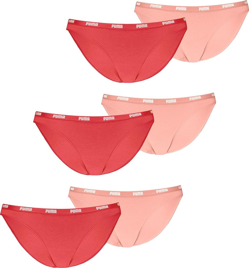 6er Pack PUMA Damen Iconic Bikini Slips