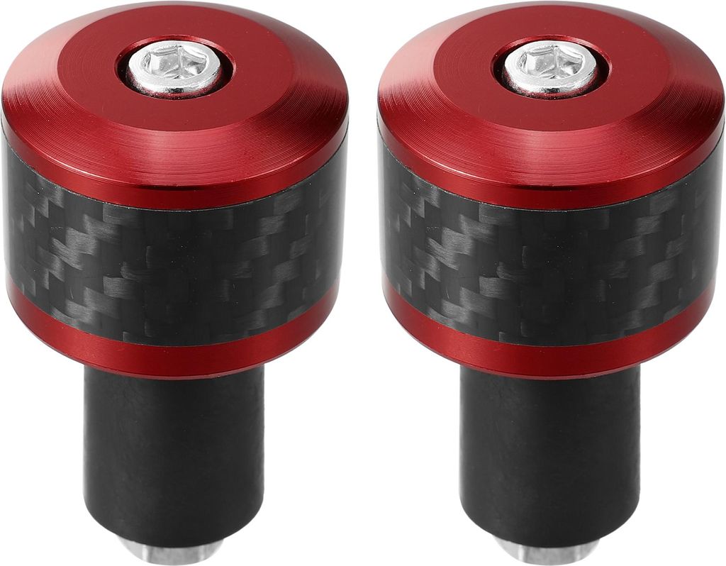 Motorrad Lenkerendstopfen aus Aluminiumlegierung 7/8" 22mm modisch | Vordere Lenkergriffkappe ausgewogenes Getriebe Rot 2 Stück