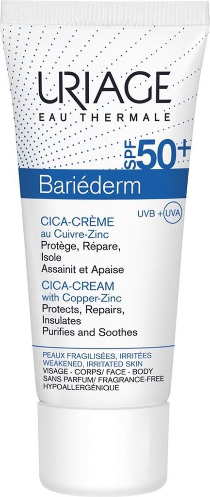 Uriage Bariederm cica creme SPF50 (40 ml) Productafbeelding 