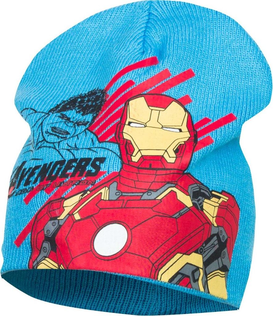 Avengers Mütze Warmer Kopfschutz für kleine Superhelden Blau 52