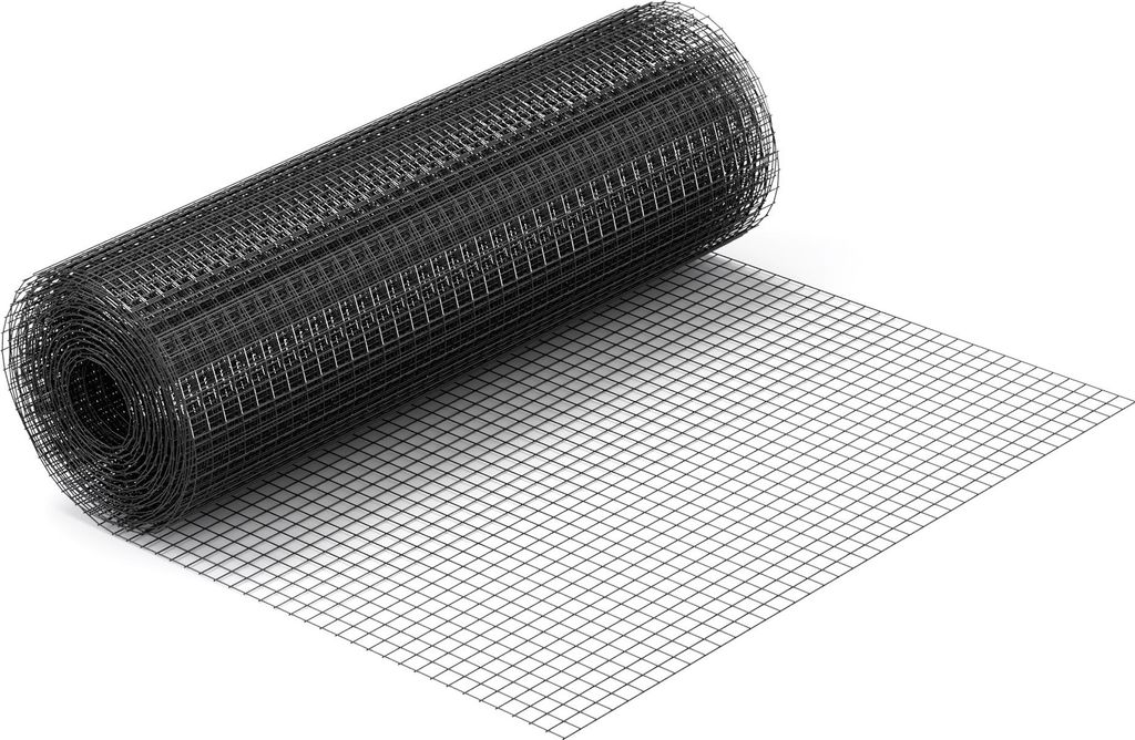 Wiltec Maschendrahtzaun Schwarz 50 cm x 25 m, 0,9 mm Stärke Produktbild 