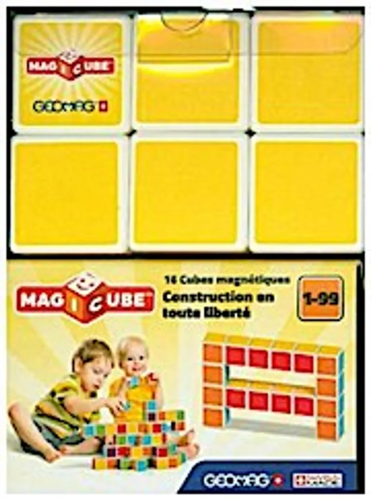 MAGICUBE 16 blocs aimantés multicolores pour construction 3D libre