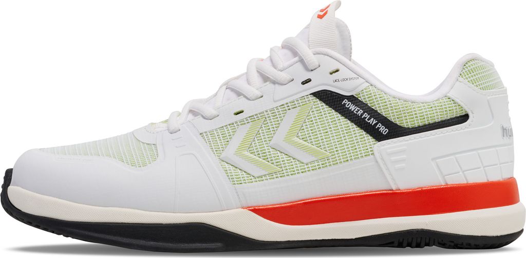 Hummel POWER PLAY PRO Hallenschuhe Herren weiß sharp grün Gr 42