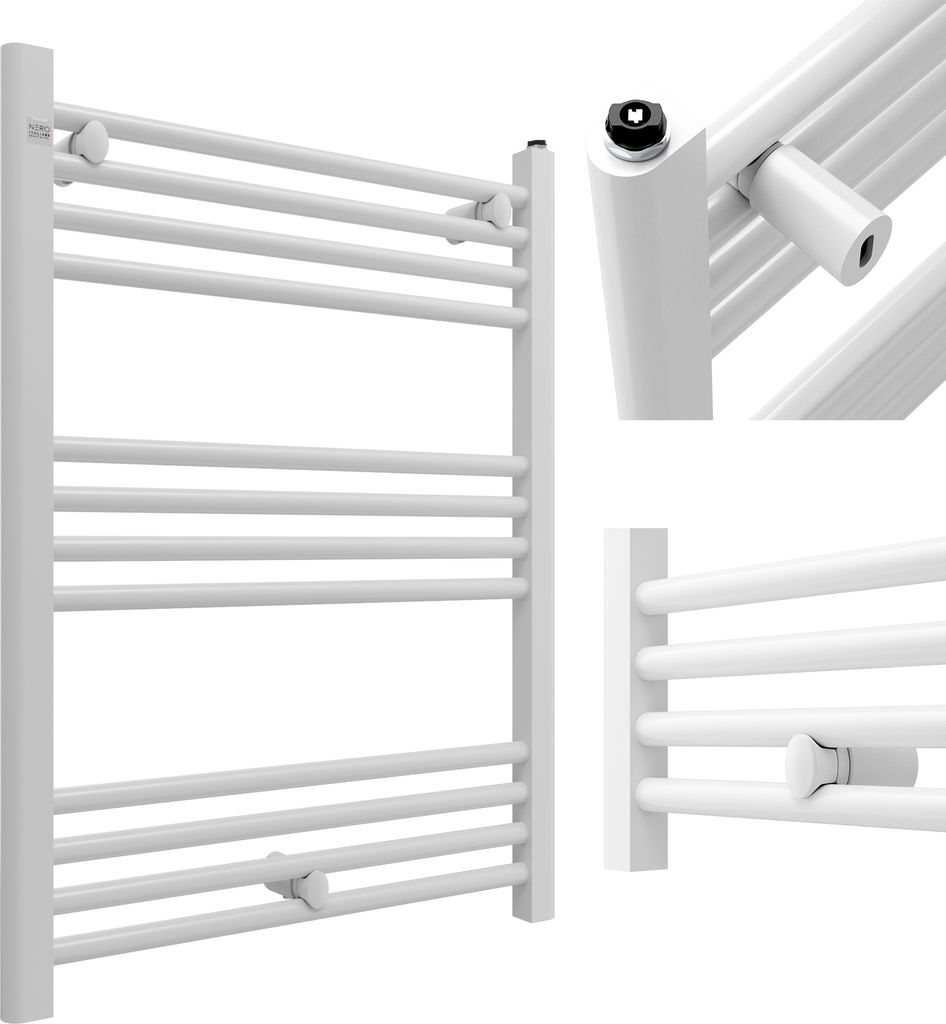 Granitan | Badheizkörper PUERTO - 60/80 cm - Weiß - Modernes Design - Handtuchwärmer - Minimalistisch