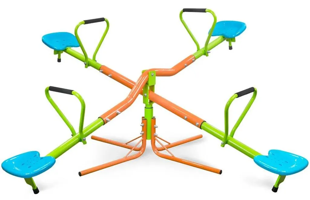 Tape-cul rotatif 360 degrés pour jardin - Balançoire verte sécurisée