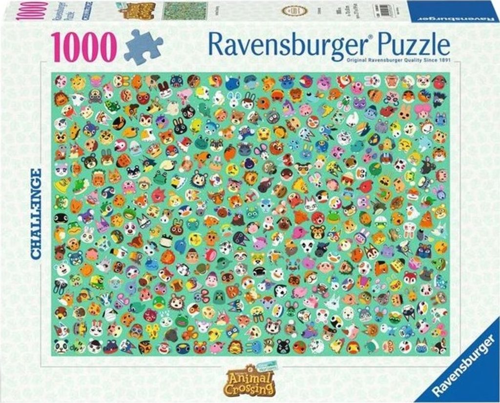 Ravensburger 12000629, 1000 kusov, Zvieratá Obrázok produktu 