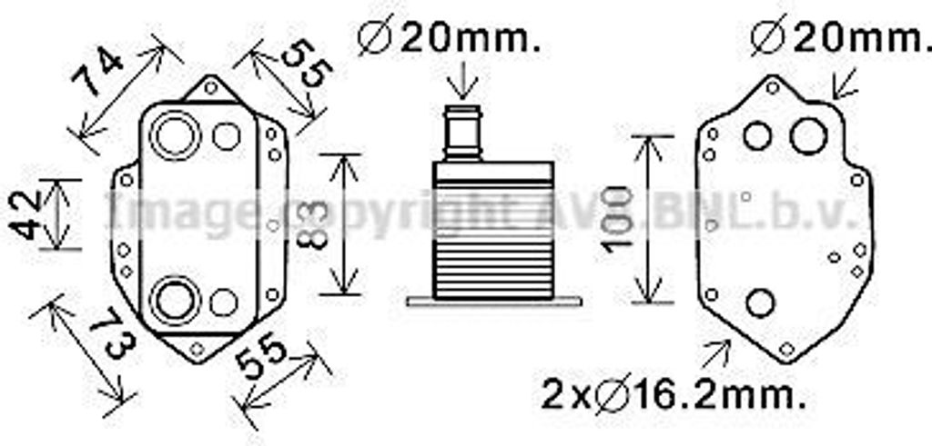 PRASCO BW3554 - OE 11427788462 Ölkühler für 7er (E65), X3 (E83), 3er (E91), 5er (E60), 5er (E61), 6er (E63), 6er (E64), 3er (E46), 3er (E90), 3e...