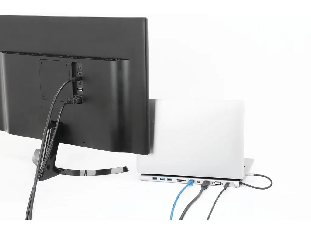 Station d'Accueil Manhattan USB-C MST 9-en-1 avec HDMI VGA et Mini DP