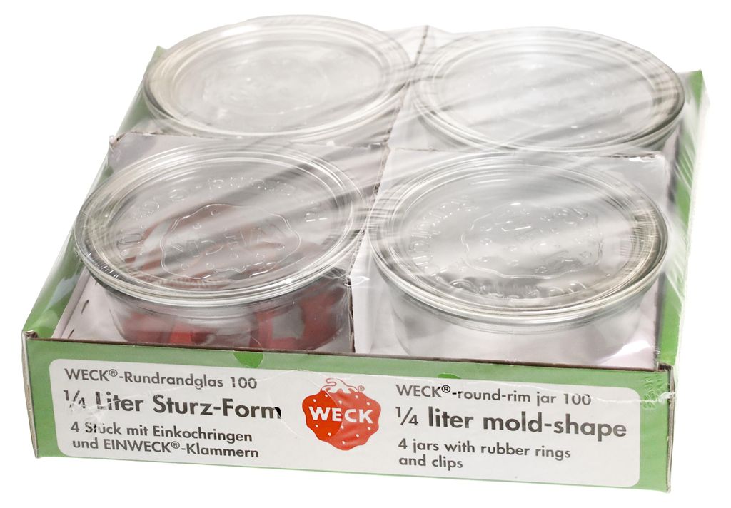 WECK 121002 Sturzglas 0,25l 4 Stück Produktbild 