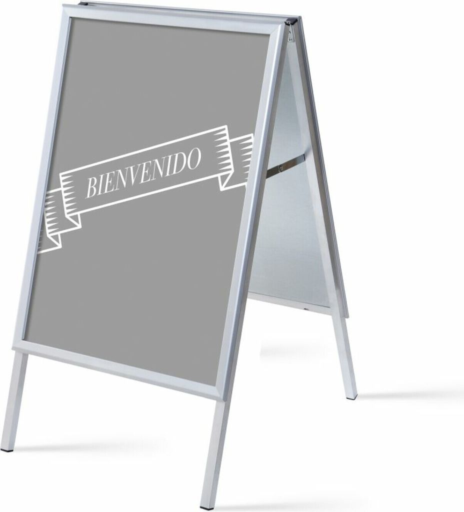 Showdown Kundenstopper - DIN A1 - Komplett-Set - Bienvenido Spanisch - Grau/Schwarz