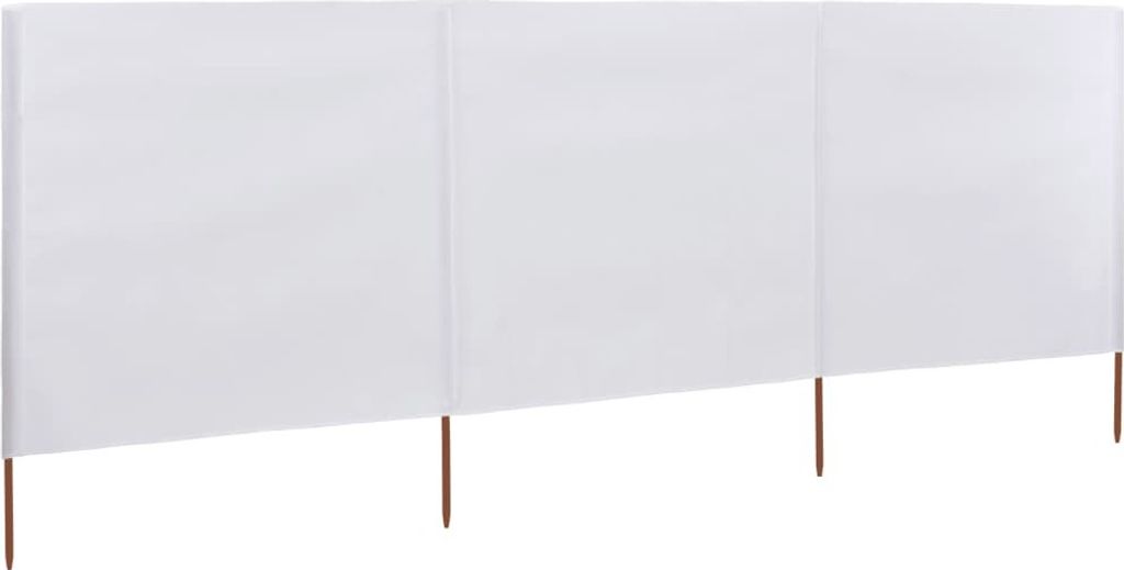 Eleganten-Stil 3-teiliges Windschutzgewebe 400 x 120 cm Weiß DE32131