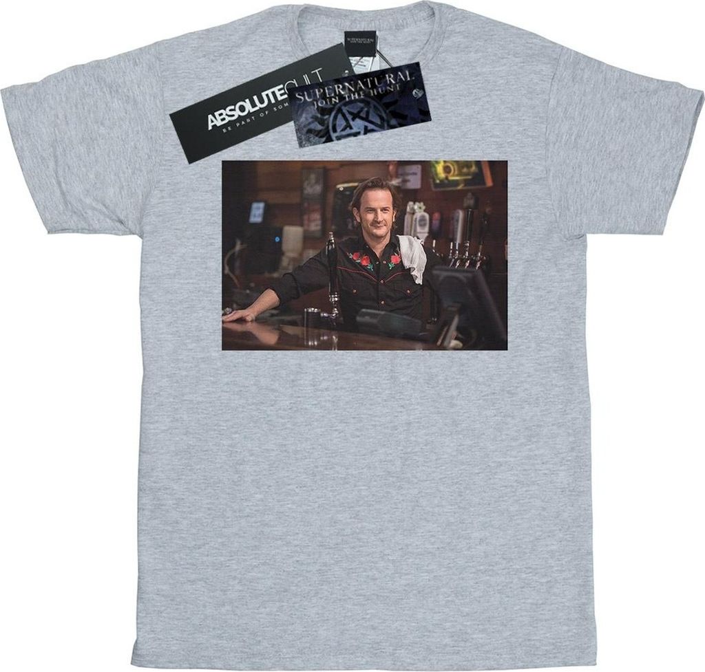 Supernatural - "Gabriel's Bar" T-Shirt für Damen BI44427 (M) (Grau)