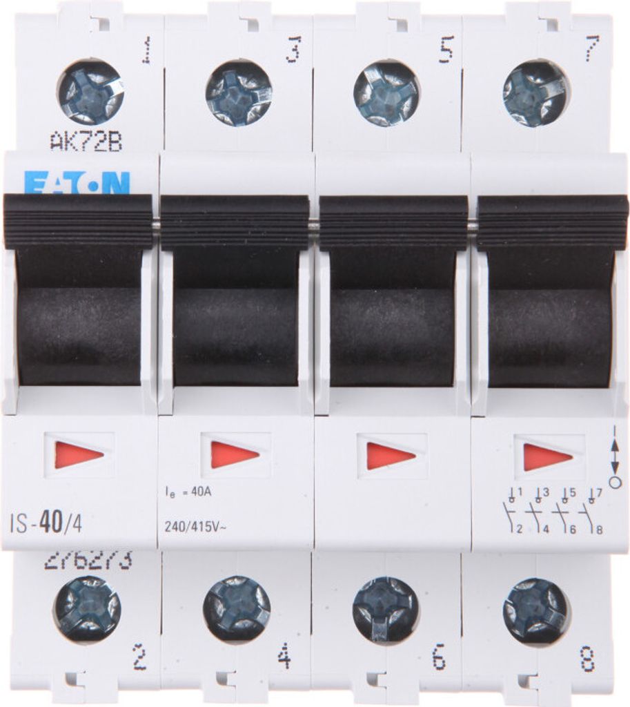 Eaton Interrupteur principal Gris 4 pôles 40 A 400 V 276273 Image du produit 