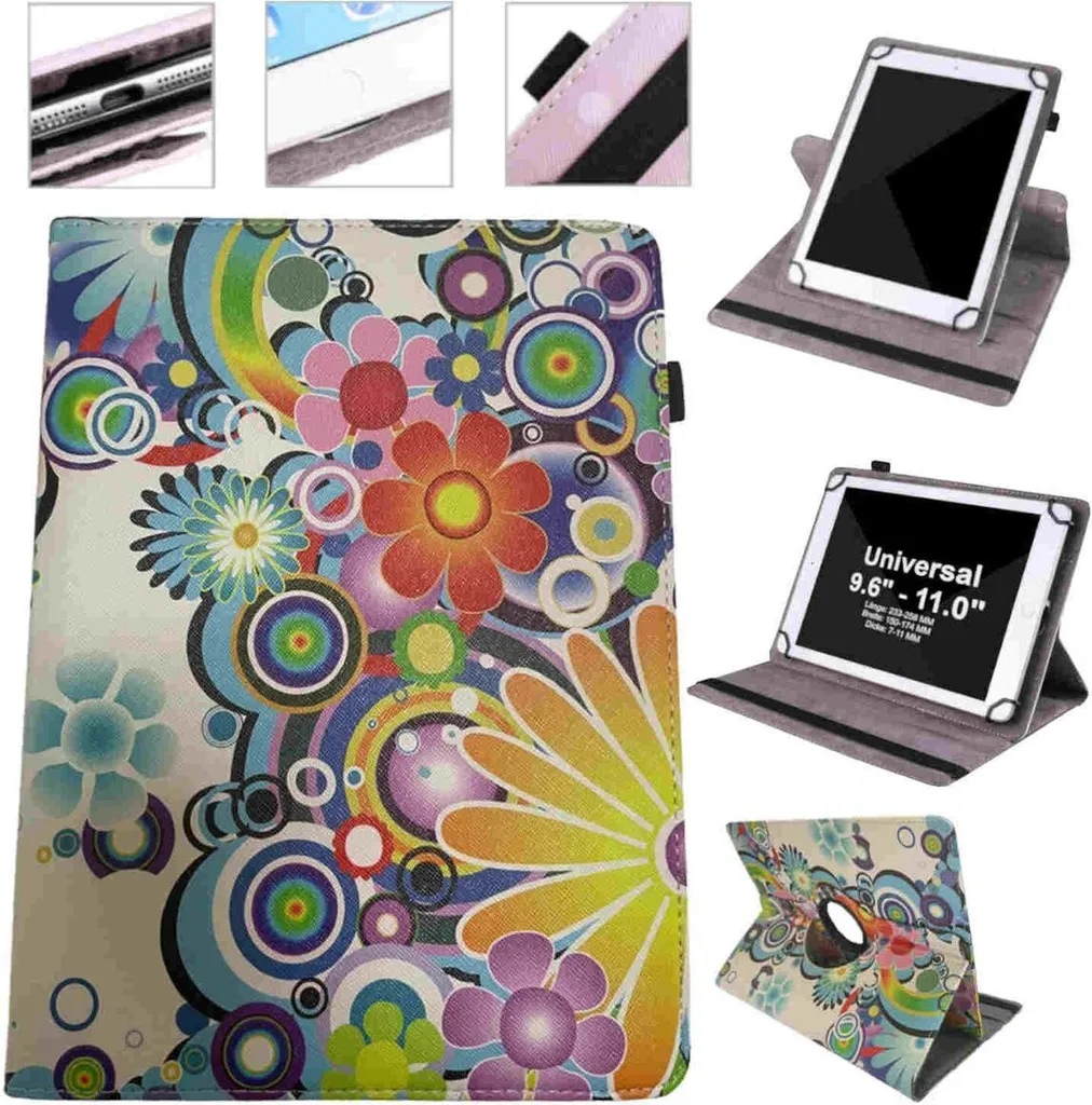 Per Samsung Galaxy Tab S9 / S9 FE 360 gradi motivo 21 tablet caso arte custodia in pelle copertura