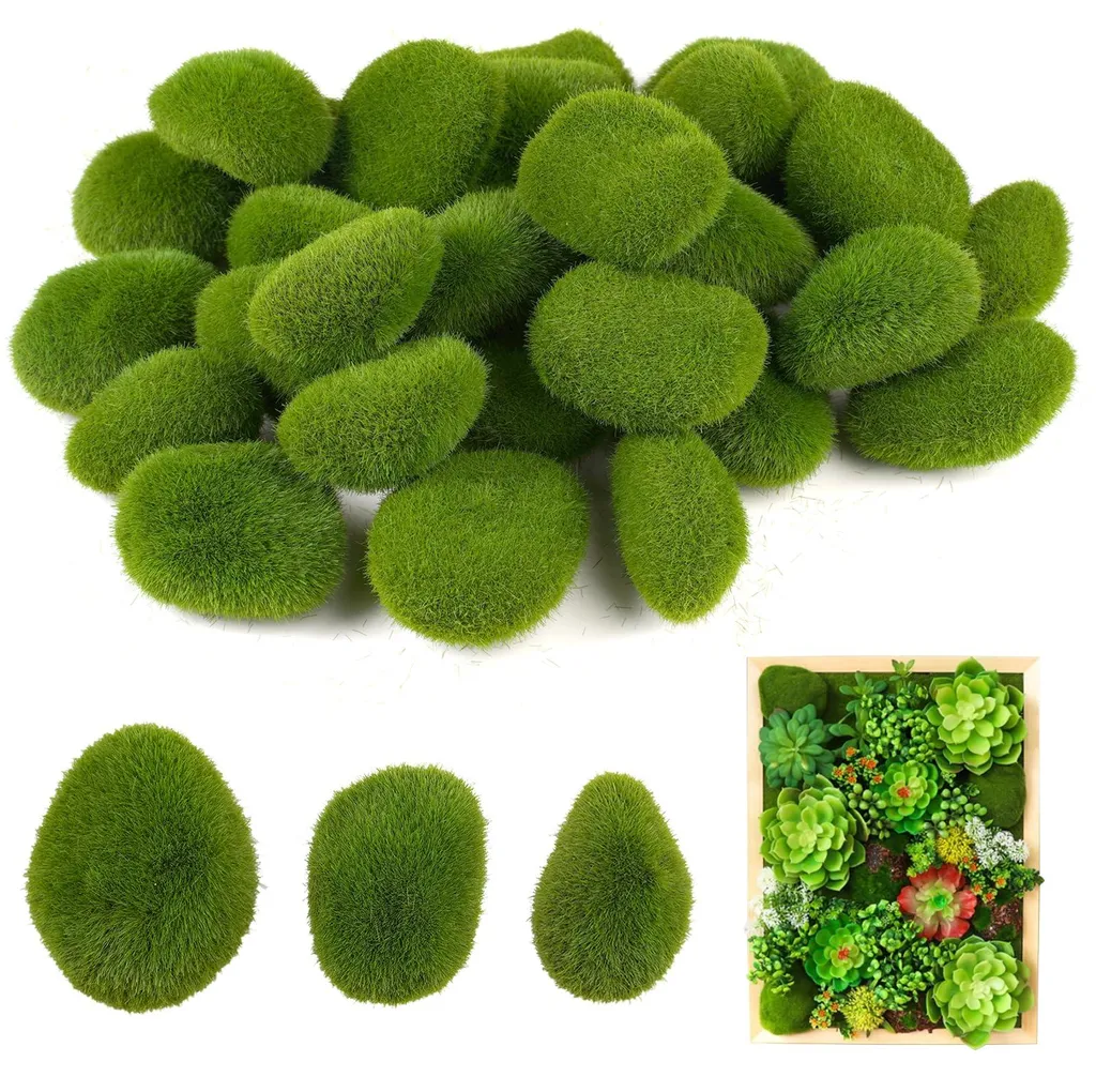 30 Boules de Mousse Verte Artificielle Décorative pour Centre de Table