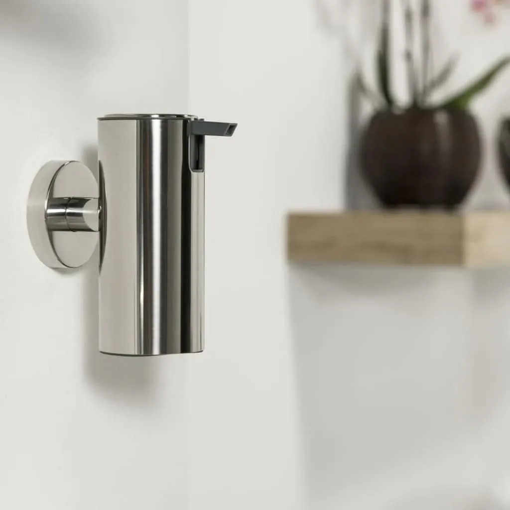 Distributeur de savon en acier inoxydable chrome robuste 5x10,5x9 cm