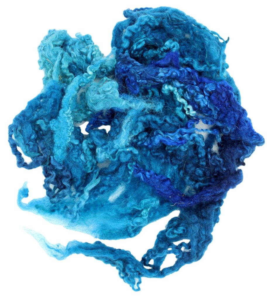 Bluefaced Leicester Locken Wolle – Floating Color Ozean