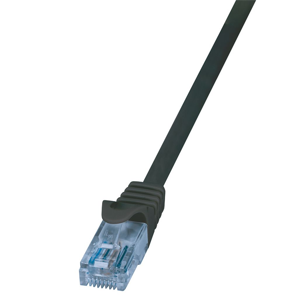 LogiLink Patchkabel EconLine Kat. 6A U/UTP 0,25 m schwarz