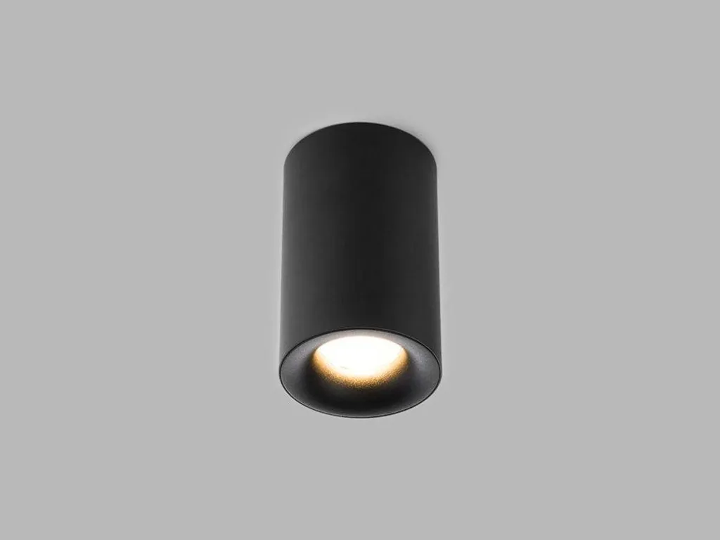 Spot de plafond LED TUBUS C noir 3000K 735lm pour éclairage intérieur
