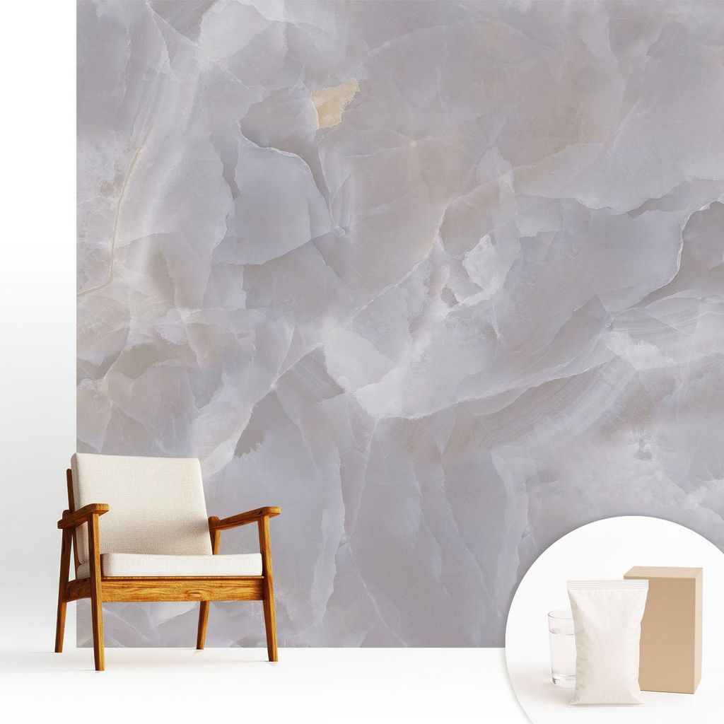 Fototapete - 250x250 cm - Tapete - Wandtapete - Wandbilder - Dekofolie - Tapete Folie - Wand - Dekoration - Wohnzimmer - Marmorwellen