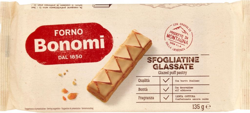 Sfogliatine Glassate Kekse 135g - Bonomi Produktbild 