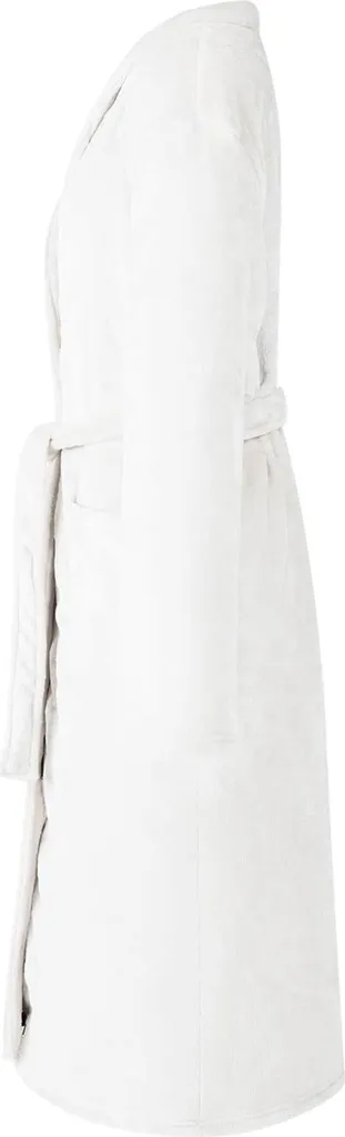 Vestaglia Accappatoio Bianco XXL vidaXL: Flanella Morbida senza Cappuccio - 2