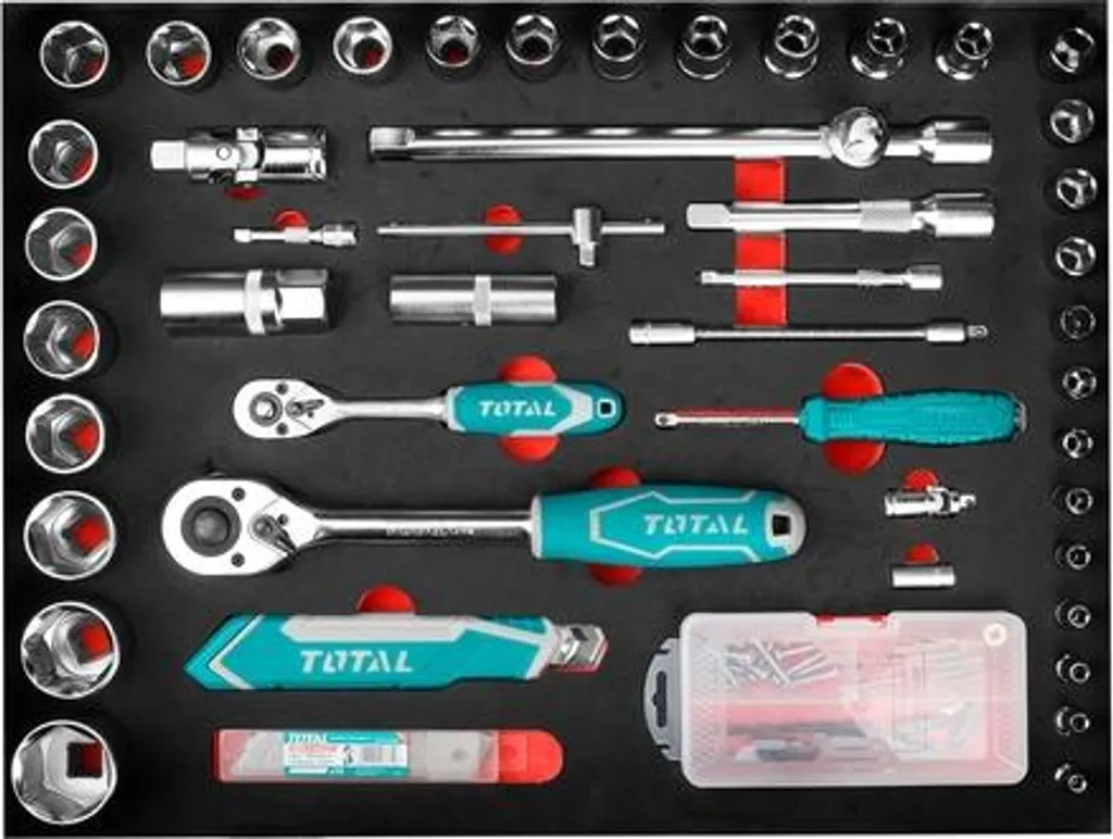 Set de 147 Outils à Main Total THKTHP21476 avec Mallette de Transport