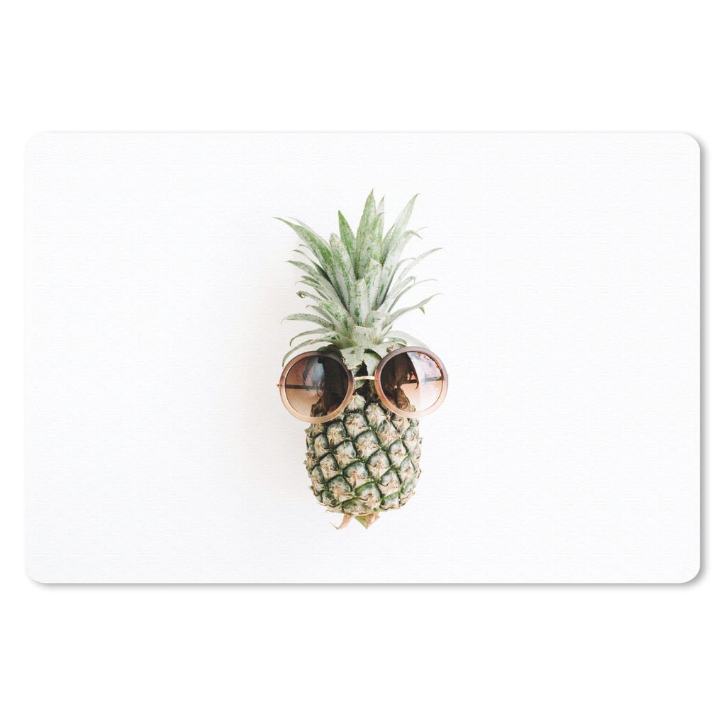 MuchoWow Mauspad Mousepad Ananas - Sonnenbrille - Tropisch 27x18 cm - Mousepads - Maus Mat - Pad - Mausunterlage - Büroartikel - Desk Matten