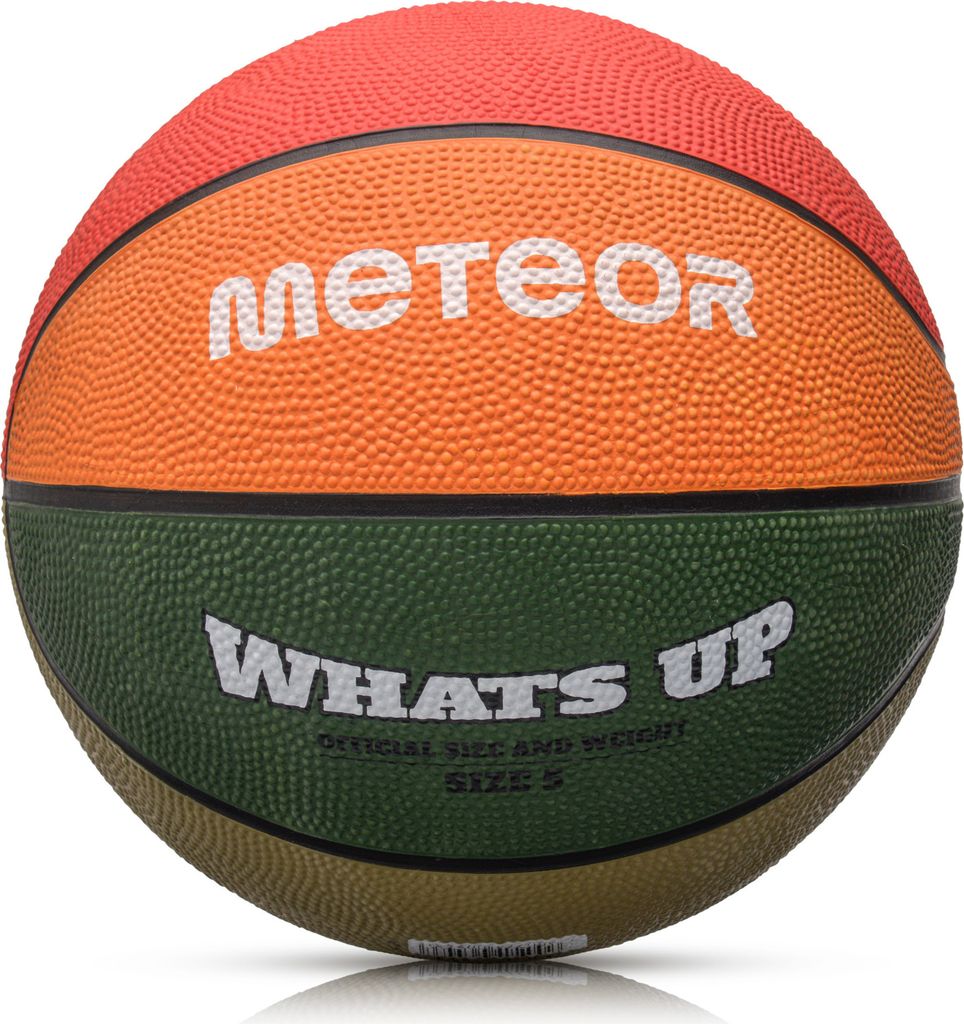 Piłka koszykowa Meteor What's up 5 zielony/pomarańczowy Zdjęcie produktu 