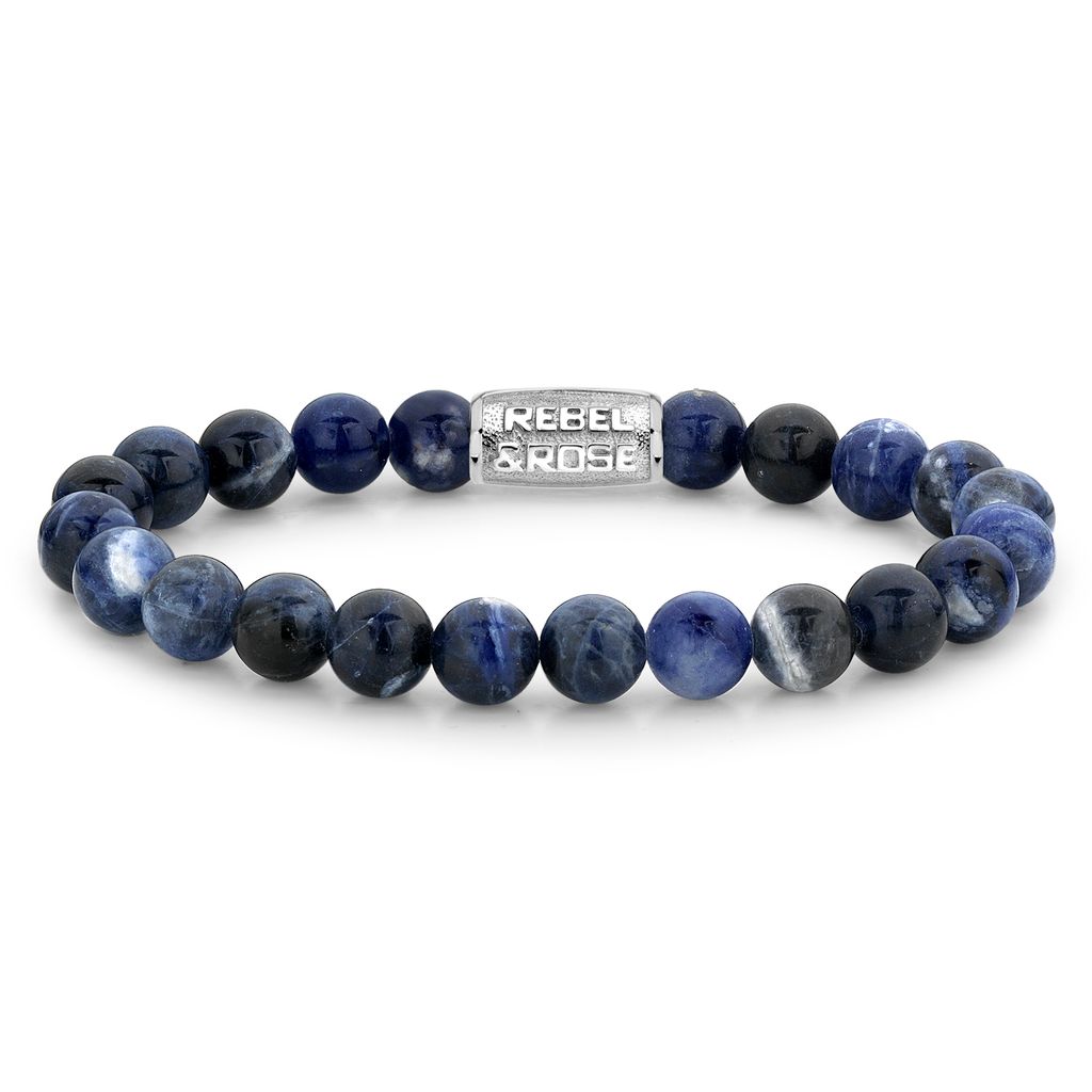 Rebel & Rose - Rebel and Rose Armband RR-80010-S - Mitternachtsblau - 8 mm