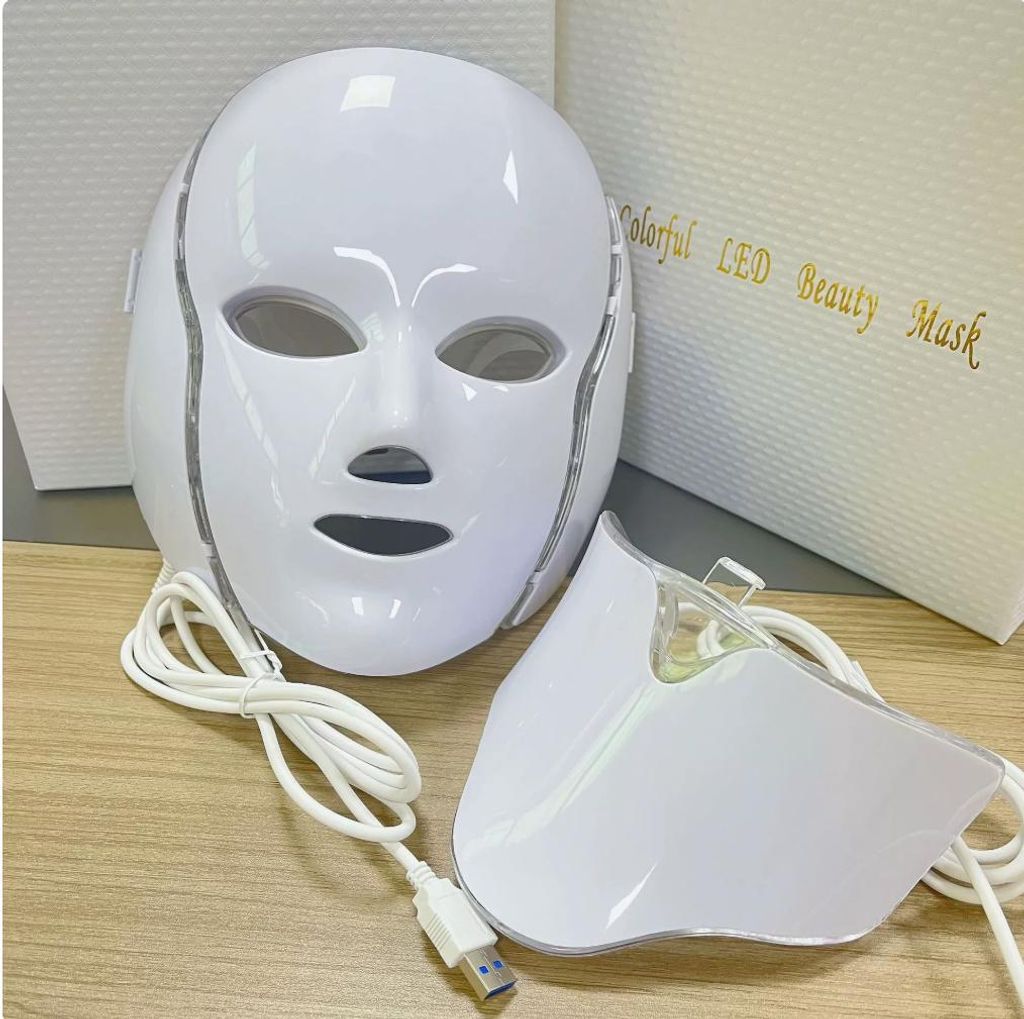 7-Farben-LED-Gesichtsmaske mit Hals Koreanische Produktbild 