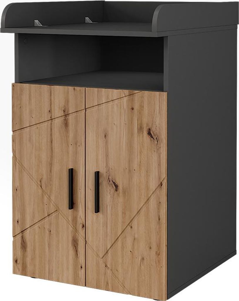 Fasciatoio Vicco Irma Antracite/Rovere dorato 60 x 97 cm Immagine del prodotto 