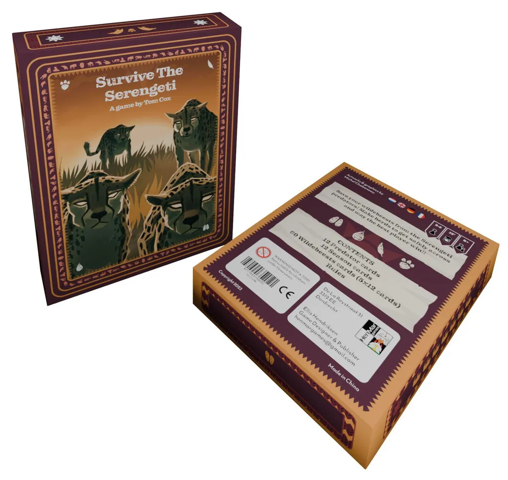 Jeu de cartes éducatif Survive The Serengeti Boosterbox pour la Famille