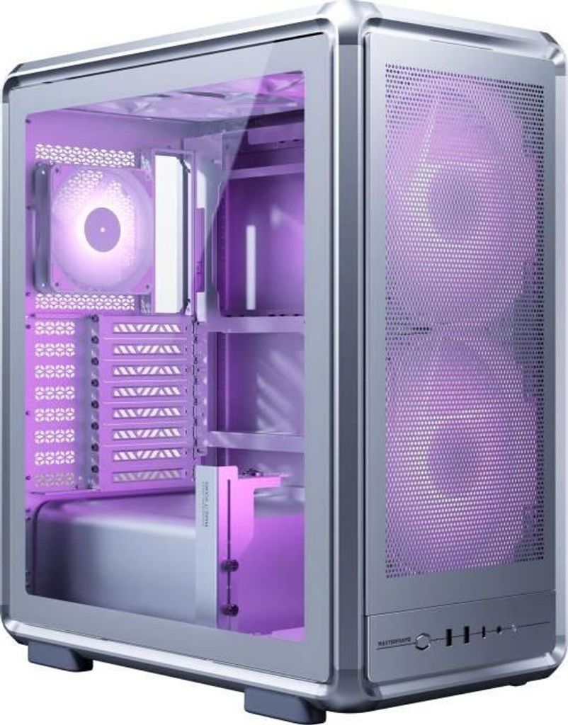 PC Gehäuse, Cooler Master MasterFrame 500 Mesh Silver ARGB, Open-Air, E-ATX, 360mm Radiator, USB-C