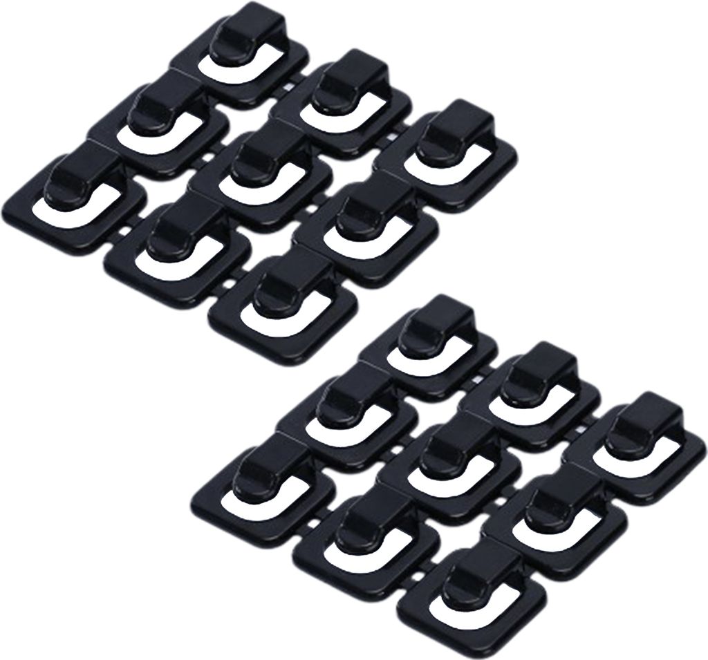 18pcs Kabelclips Mehrzwange selbst kleber platzsparender Mini-Kabelklemme für das Wohnzimmer-Schwarz