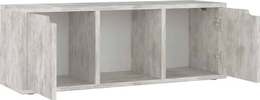 Meuble TV de Chambre Gris Béton 88,5 cm - Idéal Petits Espaces Salon