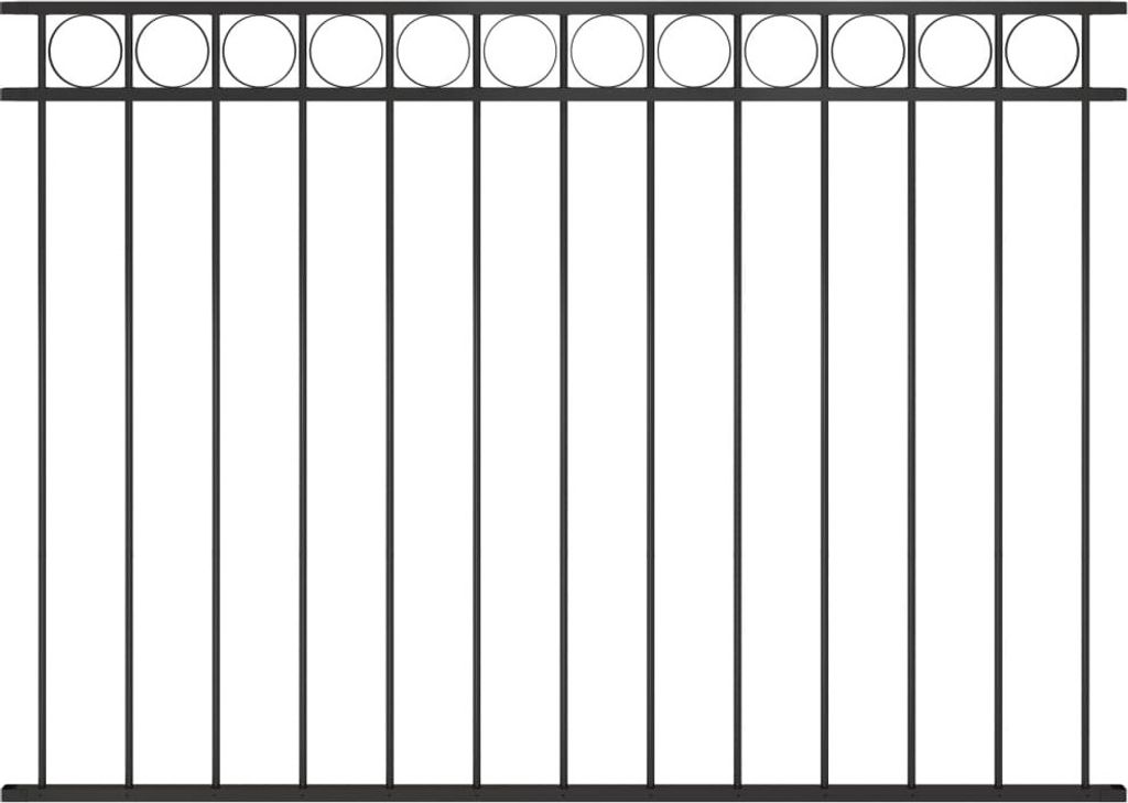 Maison Exclusive - Zaunelement Assen Stahl 1,7 x 1,2 m Schwarz