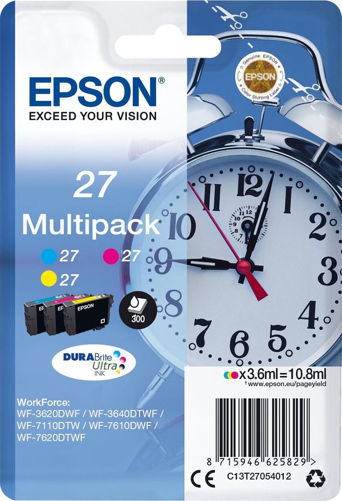 Epson Alarm clock Multipack 3-colour 27 DURABrite Ultra Produktbild 