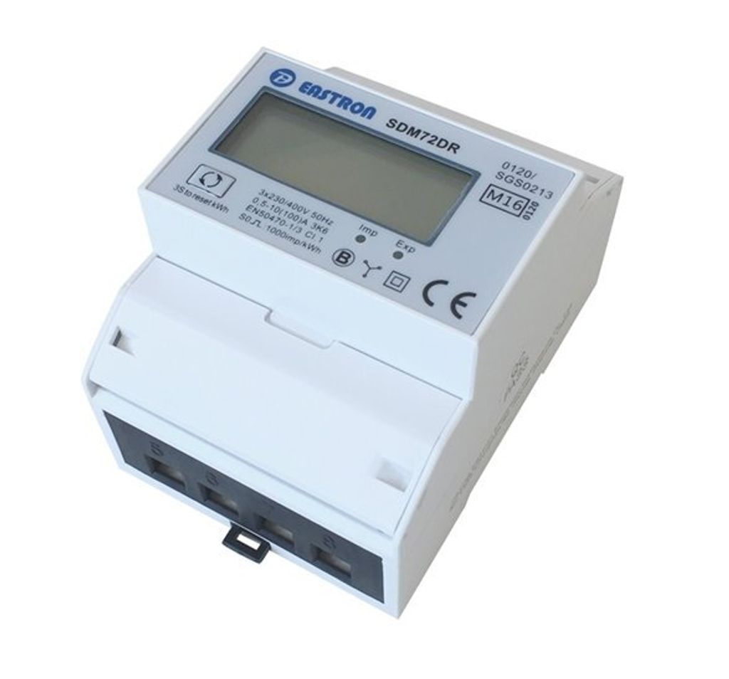 Compteur électrique numérique triphasé Eastron SDM72DR Image du produit 