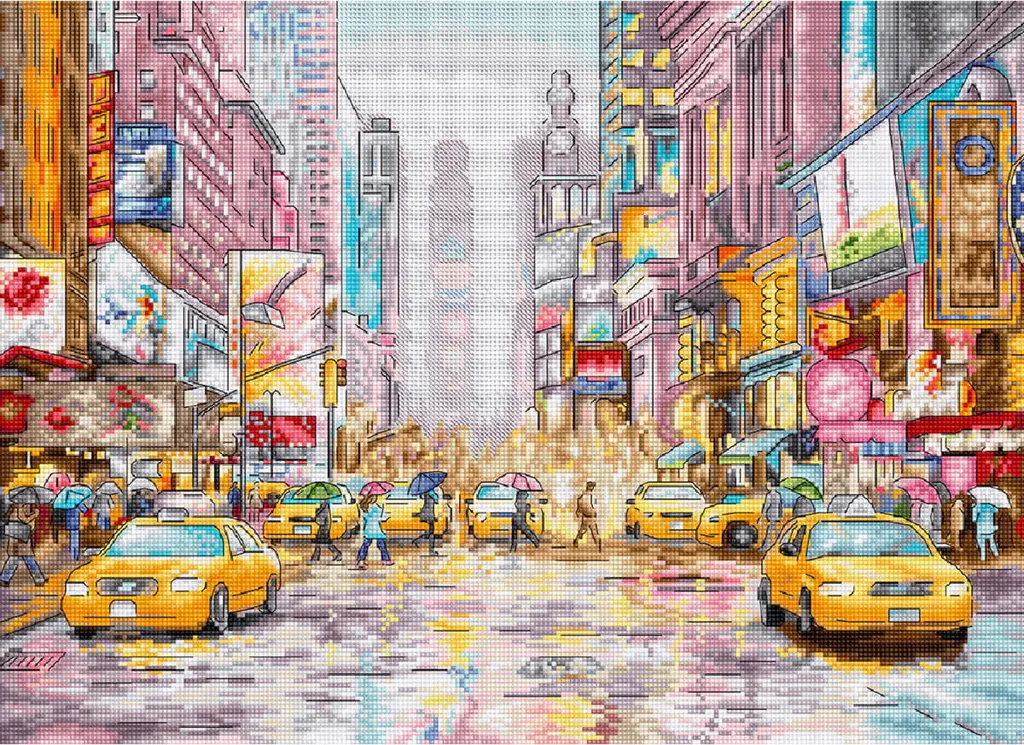 Kit Point de Croix Letistitch New York - Finition Détails Précis 38x27 cm